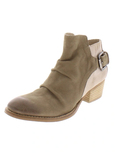 Very Volatile Jaleel Womens Leather Slouchy Ankle Boots In Beige