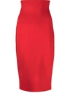 Victoria Beckham Women's High-waisted Pencil Skirt In Red