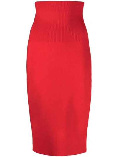 Victoria Beckham Women's High-waisted Pencil Skirt In Red