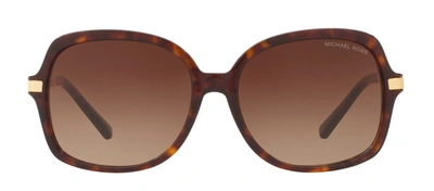 Michael Kors Mk 2024 310613 Square Sunglasses In Brown