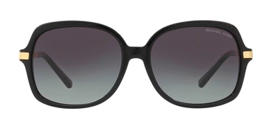 Michael Kors Geneva Light Gray Gradient Polarized Square Ladies Sunglasses Mk2149u 3332t3 56 In Grey