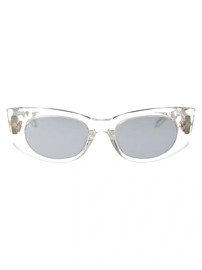 Akoni Aquila - Crystal Clear Sunglasses In Crystal Clear W/medium Grey-silver Flash