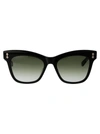 Akoni Black W Acetate Sunglasses In Black W/g-15 Grad