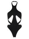 Mugler One-piece Swimsuit With Cutout Details In Black