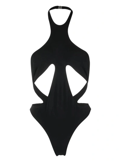 Mugler Cutout Swimsuit In Black  