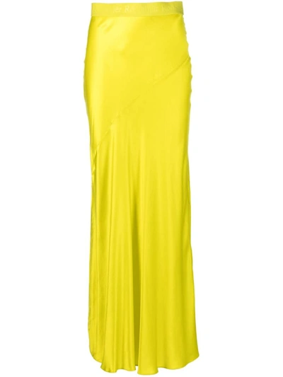 Rodebjer Satin-finish Long Skirt In Yellow &amp; Orange