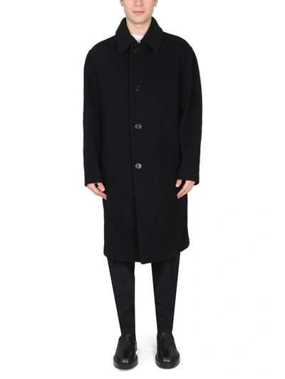 Theory Single-breasted Coat In Black