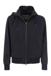 HERNO HERNO CASHMERE AND SILK HOODED JACKET