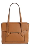 Strathberry Mosaic Tote In Tan / White