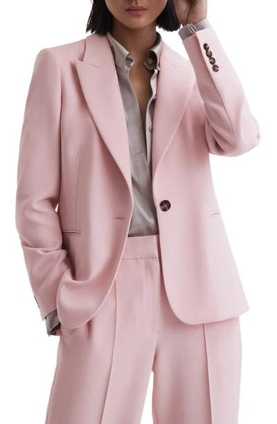 Reiss Blair Single Breasted Blazer In Pink