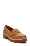 Toms Cara Platform Penny Loafer In Brown