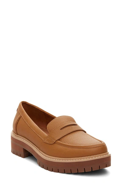 TOMS CARA PLATFORM PENNY LOAFER