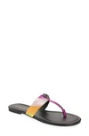 Kurt Geiger Kensington T-strap Sandal In Pink Multi
