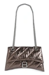 Balenciaga Medium Crush Quilted Leather Shoulder Bag In Brown