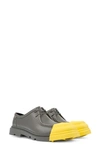 Camper Junction Lace-up Loafers In Medium Gray/ Yellow