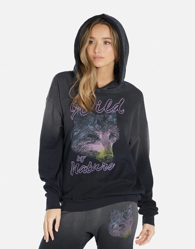 Lauren Moshi Harmony Wild Wolf In Jet Black Ombre