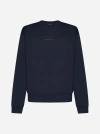 Marni Navy Printed Sweatshirt In Blue