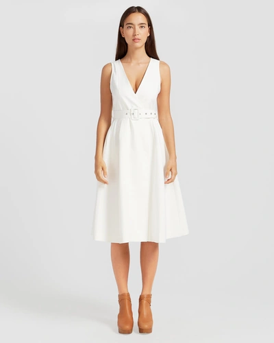 Belle & Bloom Miss Independence Midi Dress In White