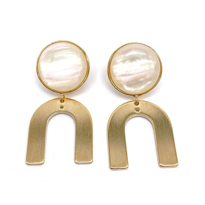 Adornia Gila Gold Vermeil Drop Earrings In Silver