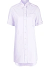 Kenzo Pleated Chemise Dress In Wisteria
