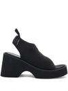 Courrèges Courreges Woman Courreges Woman Black Sandals In Black