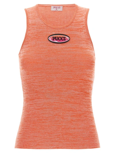 Emilio Pucci Logo Top In Multicolour