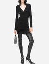 Pinko Black Nylon Dress In Black