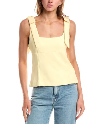 70/21 Bow Shoulder Top In Yellow