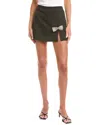 70/21 Crystal Bow Mini Skirt In Black
