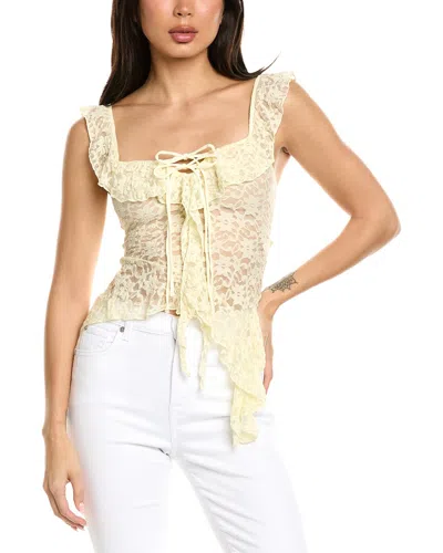 70/21 Embroidered Top In Yellow