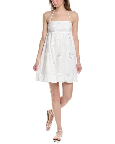 70/21 Eyelet Mini Dress In White