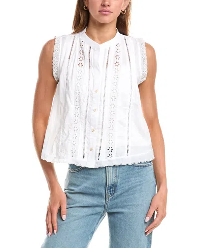 70/21 Eyelet Top In White