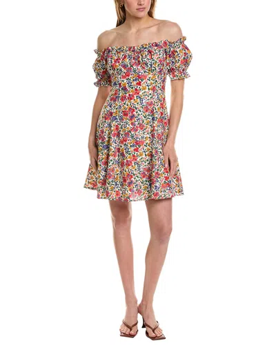 70/21 Floral Mini Dress In Yellow