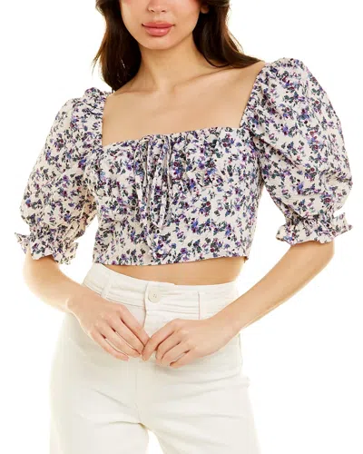 70/21 Floral Top In Gold