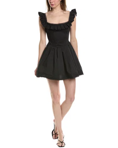 70/21 Pleated Mini Dress In Black