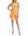 70/21 Polka Dot Mini Dress In Yellow
