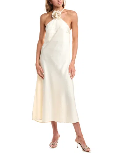 70/21 Rose Halter Slip Dress In White