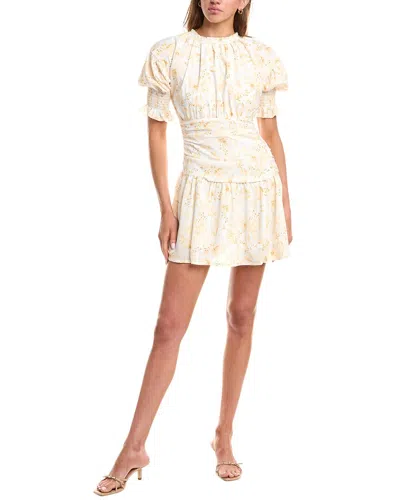 70/21 Ruched Waist Mini Dress In Yellow
