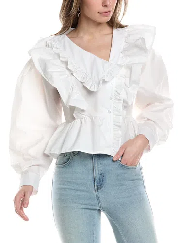 70/21 Ruffle Top In White