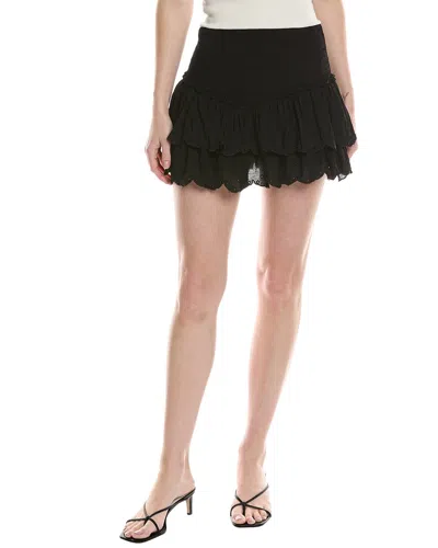 70/21 Smocked Mini Skirt In Black
