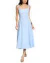 70/21 Solid Midi Dress In Blue