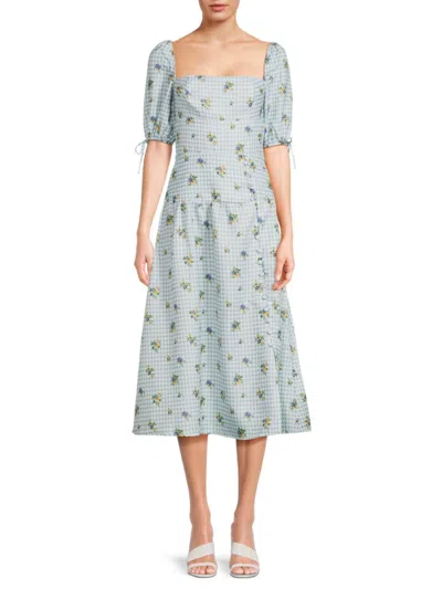 70/21 Floral Dress In White