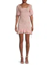 70/21 WOMEN'S FLORAL SMOCKED BODYCON DRESS