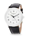 Frederique Constant Stainless Steel Analog Leather Strap Watch