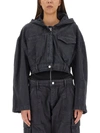 Moschino Jeans Cropped Jacket In Black