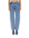 Moschino Jeans Two-tone Straight-leg Jeans In Blue