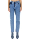 Moschino Jeans Two-tone Straight-leg Jeans In Blue