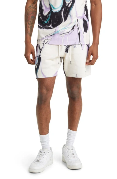 Icecream Men's Melting Graphic Sweatshorts In White