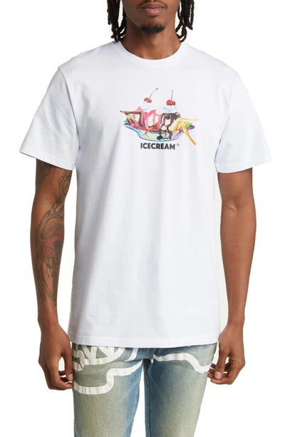 Icecream Men's Legs Graphic Logo T-shirt In White