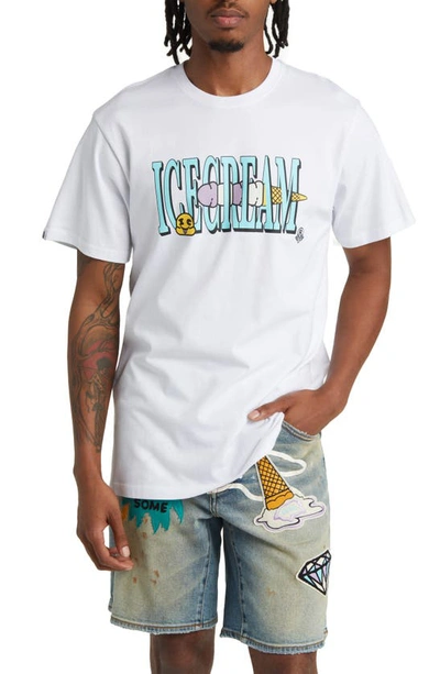 Icecream Men's Drop Logo T-shirt In White
